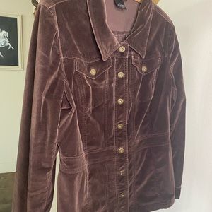 Style & Co blazer, Brown corduroy, stretch, L